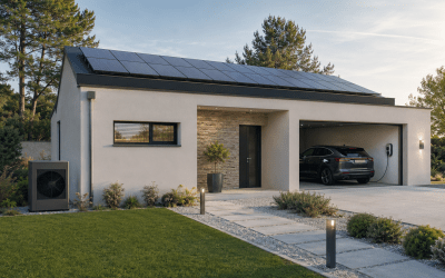 Aerotermia con fotovoltaica y cargadores VE